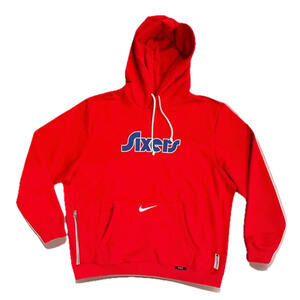 Philadelphia 76ers Sixers Nike City Edition Hoodie -Red -FZ0493-657 Men’s Medium